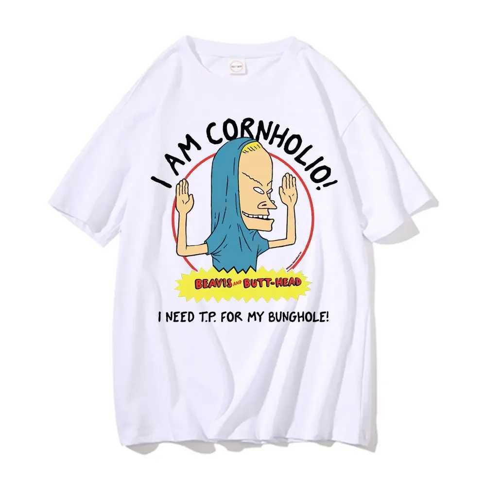 I Am Cornholio T-shirt Beavis Scary Art Gift Men Tee Short Sleeve Beavis and Butt Head T Shirt I Need T P for My Bunghole Tshirt X250329