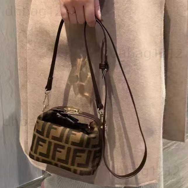 Totes 2025 Internet celebrity new vintage lunch box bag vintage flower pillow bag mini ff armpit dog walking bag T250329