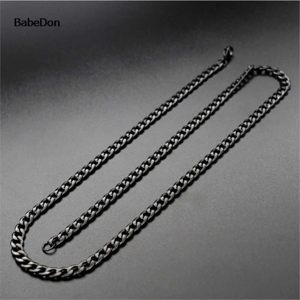 Womens Stainless Steel Curled Cuban Link NK Chain Steel Basic Punk Mens Necklace Jewelry Gift Free Delivery Y250329