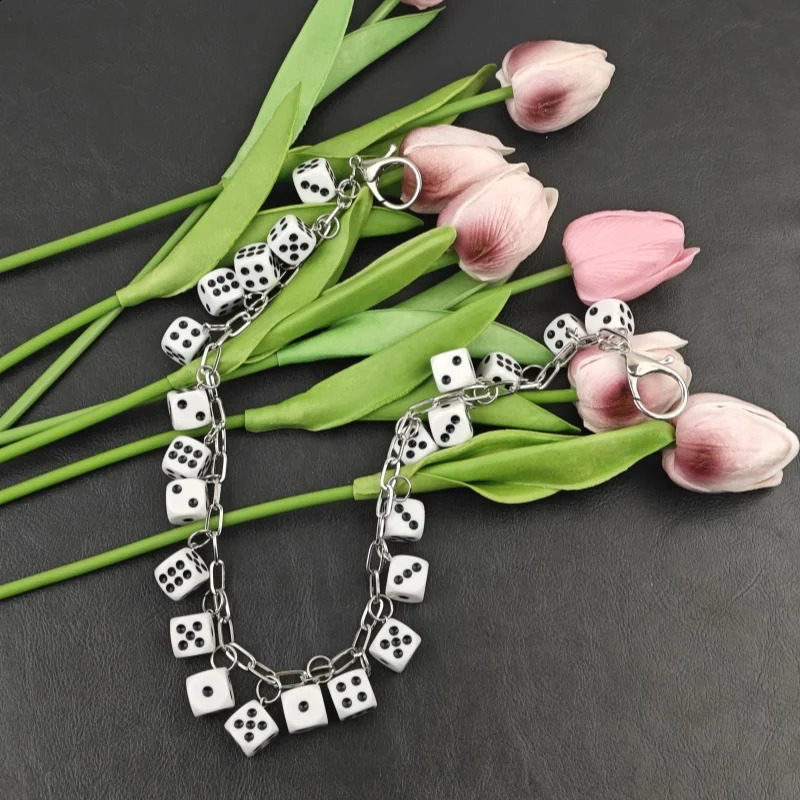 Original DIY Dice Pants Chain Punk Hip Hop Men and Women One Waist Pendant 24 Color Motorcycle Chain Y2K Accessories 250326