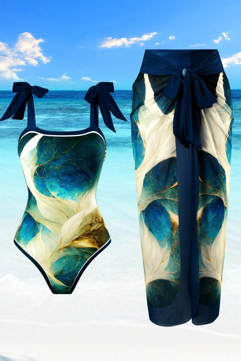 Womens onepiece swimsuit plus size push up large floral swimming beach suit with cover 250322Z