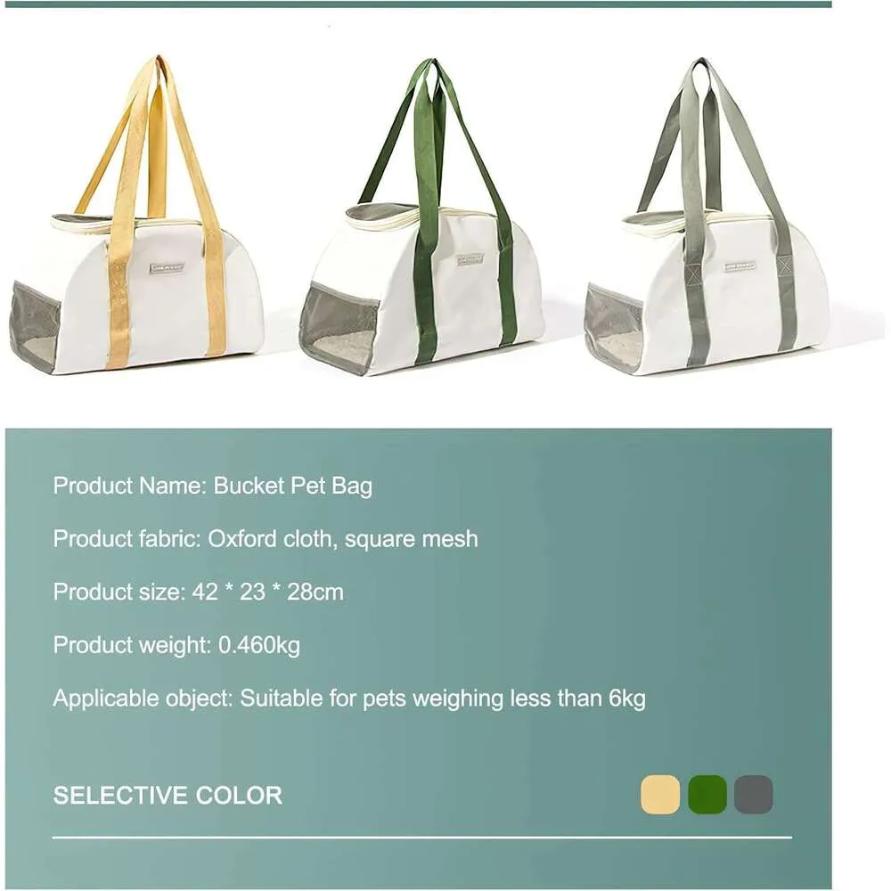 Cat goods Large Space Cat bag Bucket Pet bag Portable breathable outdoor cat bag Pet supplies Tote cloth bag