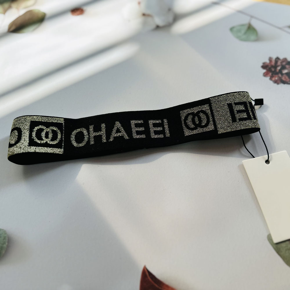 Women Black Letter Headband Scarf Fashion Elastic Headbands Hair Bands Headwraps for Men and Women Sport Yoga Hair band Classic Designer Hair Accessories Gifts