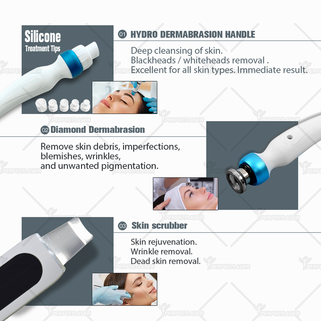 14 IN 1 H2O Dermabrasion Facial Machine Aqua Face Clean Microdermabrasion Professional Oxygen Facial Equipment Crystal Diamond Water Peeling