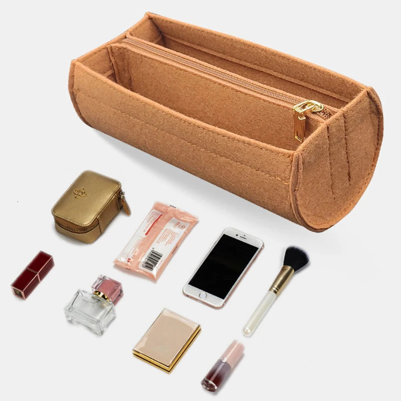 EverToner Fits For PAPILLON TRUNK Barrel Felt Cloth Insert Bag Organizer Women Makeup Bag Travel Portable Organizer 250328