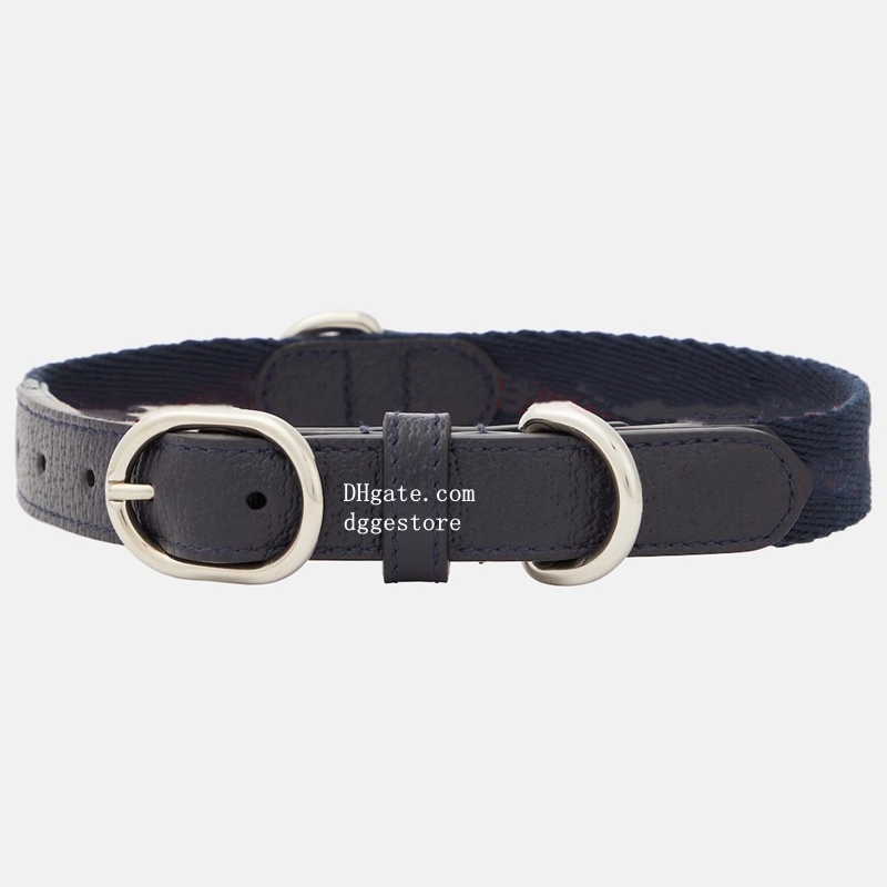 free shipping Designer Dog Leash - Handmade Vegan Soft Leather and Nylon Combination Collar with Adjustable Buckle for Extra Small, Small Dogs Style G