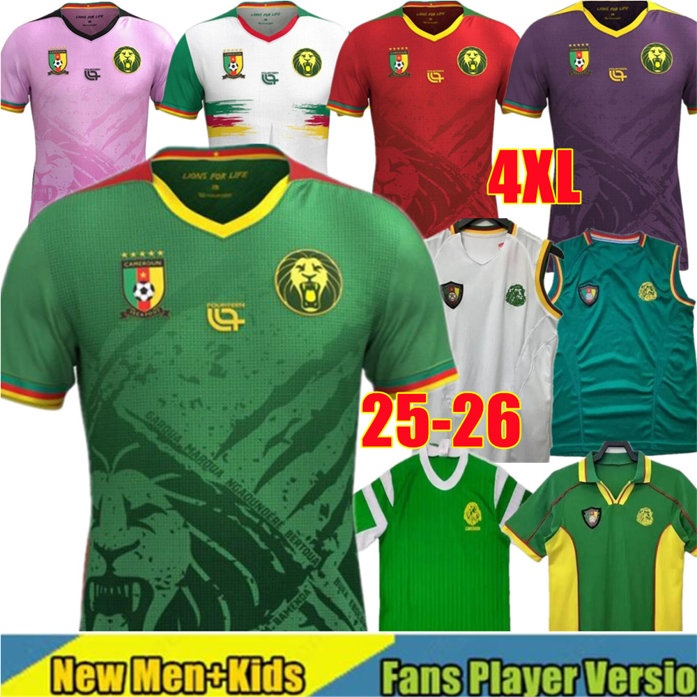 25 26 Cameroon jerseys Home Away THIRD 2025 2026 Soccer Jersey ABOUBAKAR MBEUMO TOKO EKAMBI NKOULOU NKOUDOU M.HONGLA White Red Green Football Shirt Uniforms