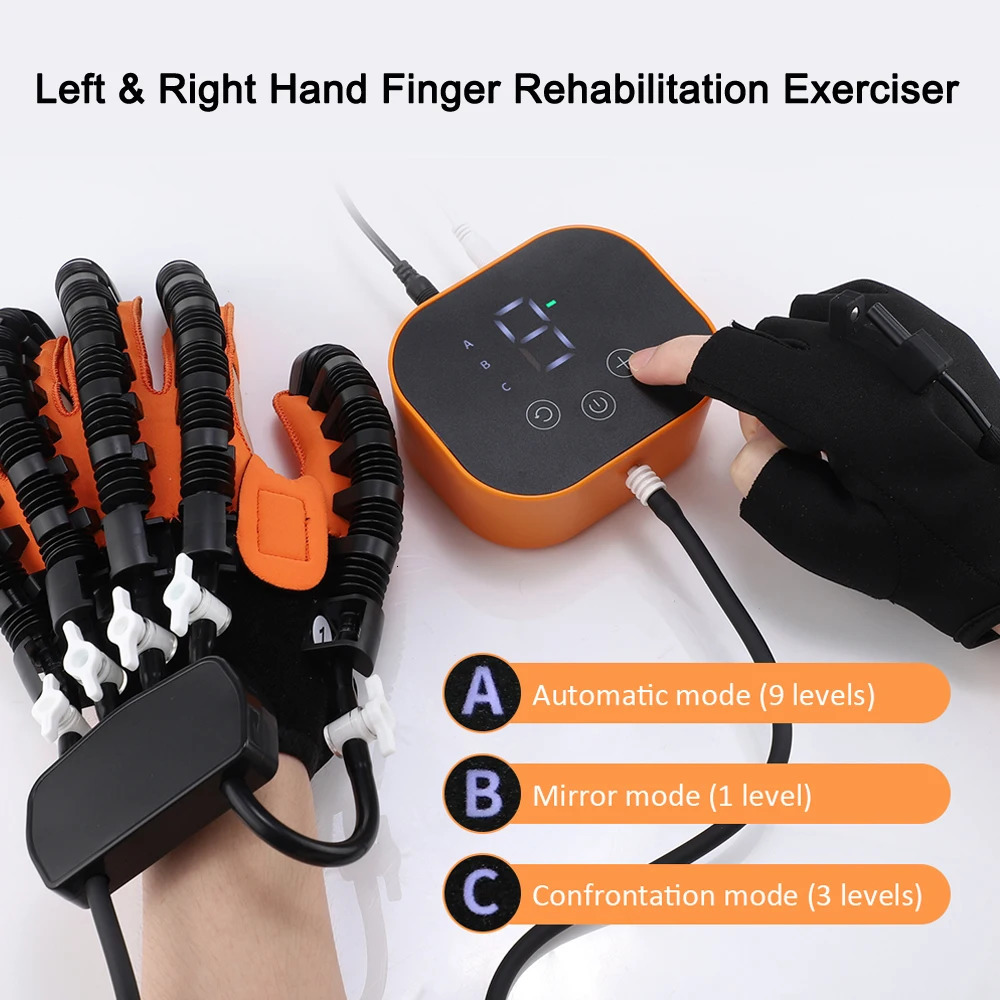 Left Right Hand Finger Rehabilitation Exerciser Robot Gloves Stroke Hemiplegia Cerebral Infarction Training Equipment Therapy 250328