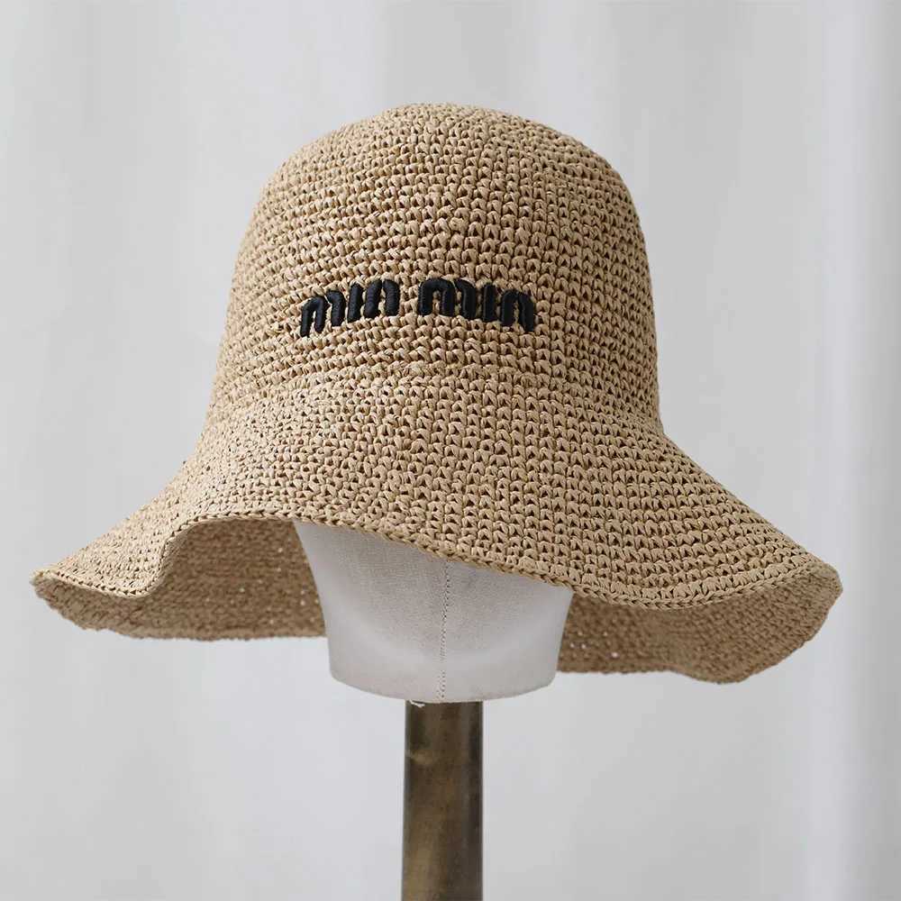 NEW Wen Sun Hat Wide Large Brim Beach Hats Wens Summer Straw Hat Foldable Sun Hat Chapeau Femme Beach UV Protection Cap X250329