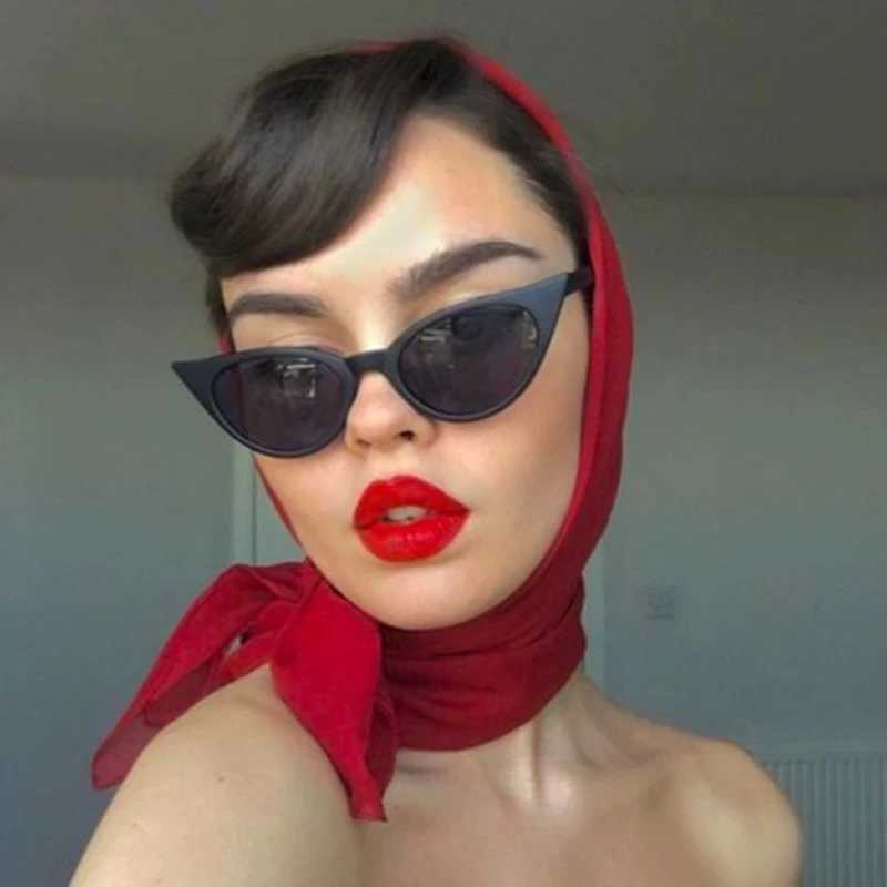 HKNA 2022 Vintage Cateye Sunglasses Women Two Sizes Eyewear Women Luxury Brand Glasses Women Cat Eye Oculos De Sol Gafas uv400 Z250329