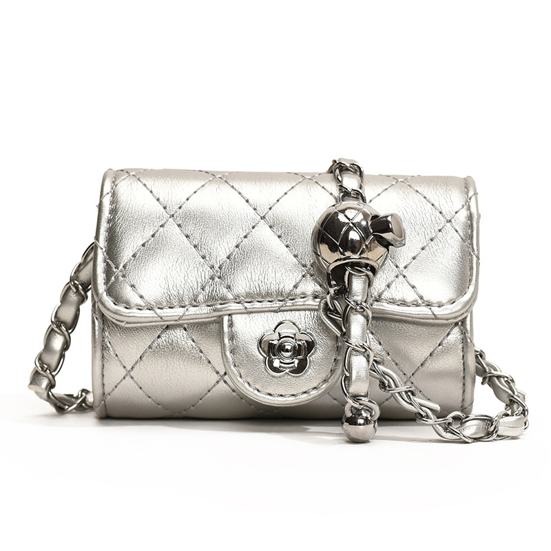 Stylish camellia Little Girl Chain crossbody bag Cute mini Fanny pack