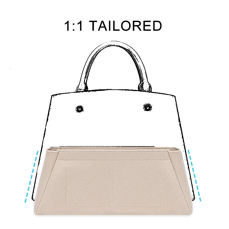 EverToner Fits for Montaigne BB MM Felt Cloth Insert Bag Organizer Makeup Handbag Organizer Travel Inner Mommy Cosmetic Bags 250328