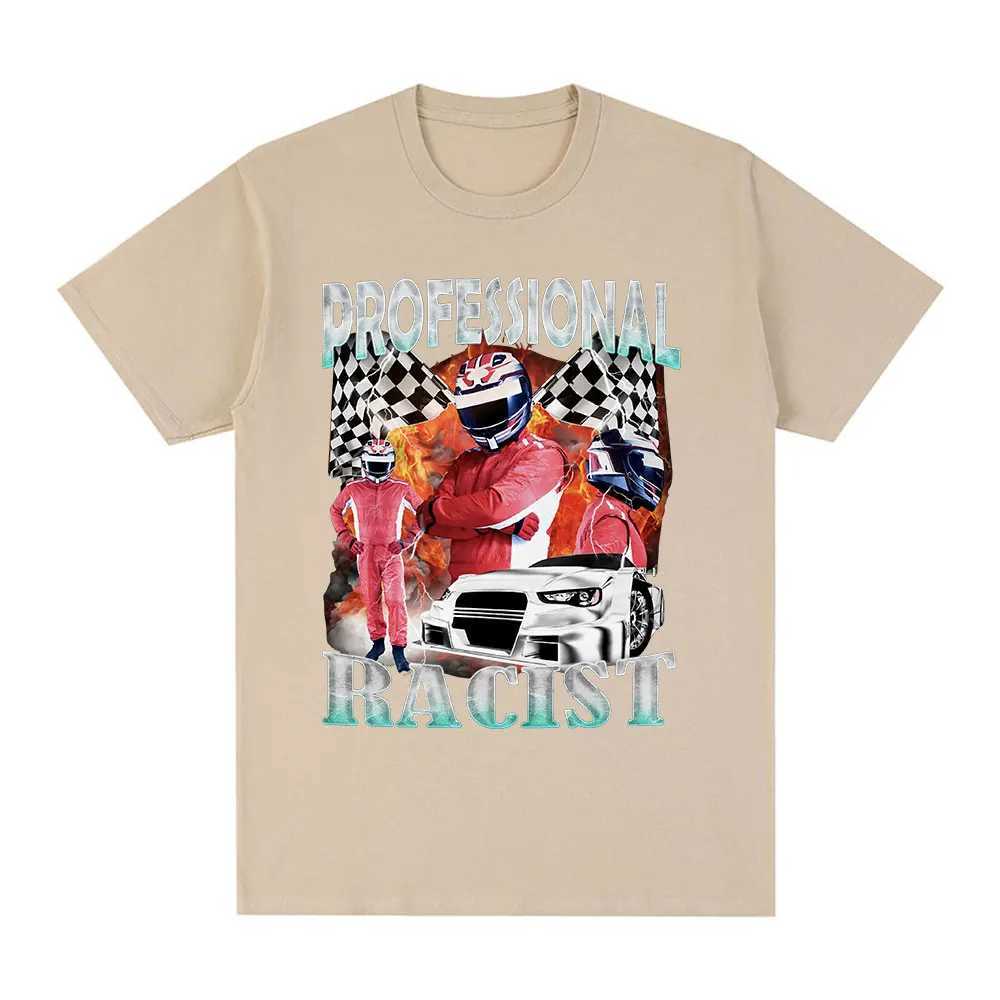 Professional Racer Graphic T-Shirt Funny Racing Meme Mens Fashion Vintage Short Sleeves T-shirts 100% Cotton Oversized T Shirts X250329