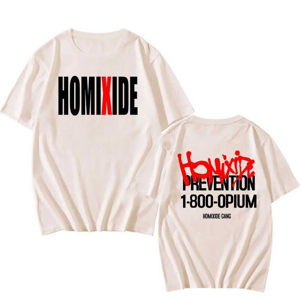 Rock Band HXG Homixide Gang Tshirts Camisetas Summer Cotton Short Sleeve T-shirt Men Women Clothing Graphic Tee Grunge Print Top X250329