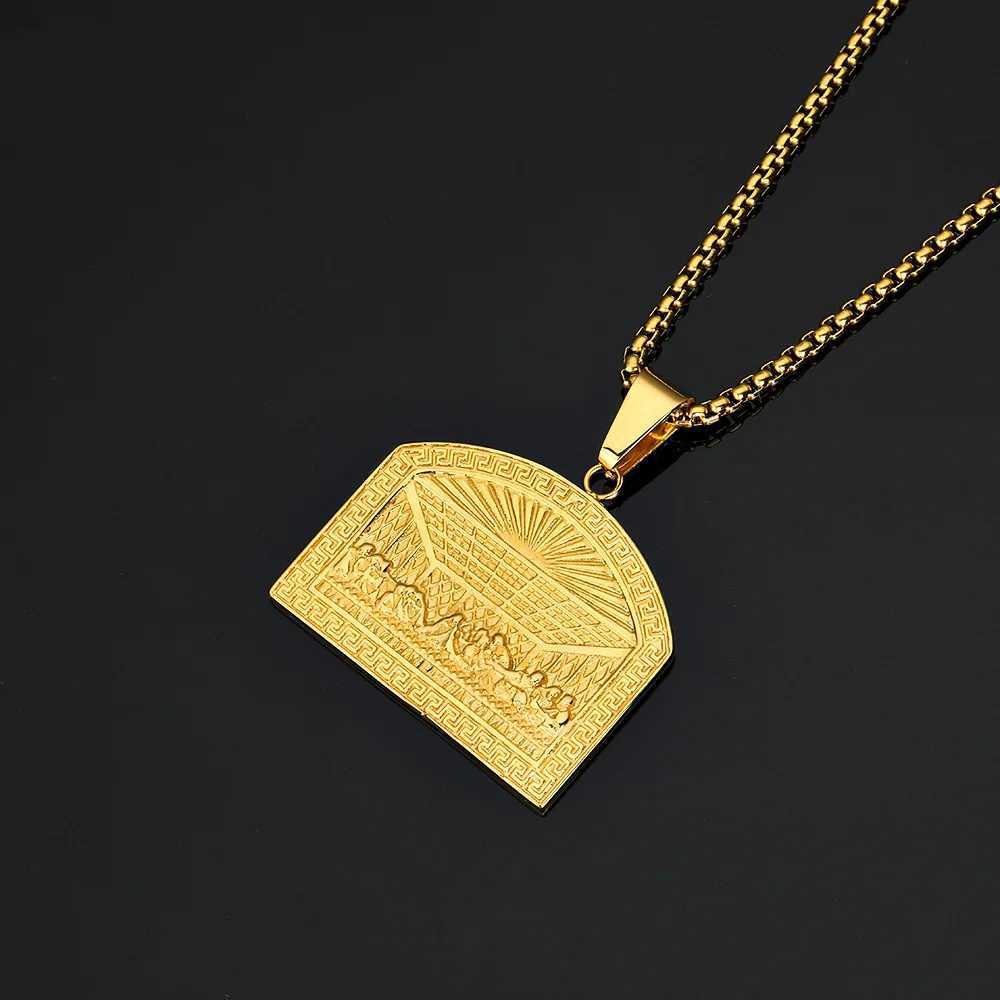 ULJ Last Supper Jesus Stainless Steel Pendant Hip Hop Jewelry Y250329