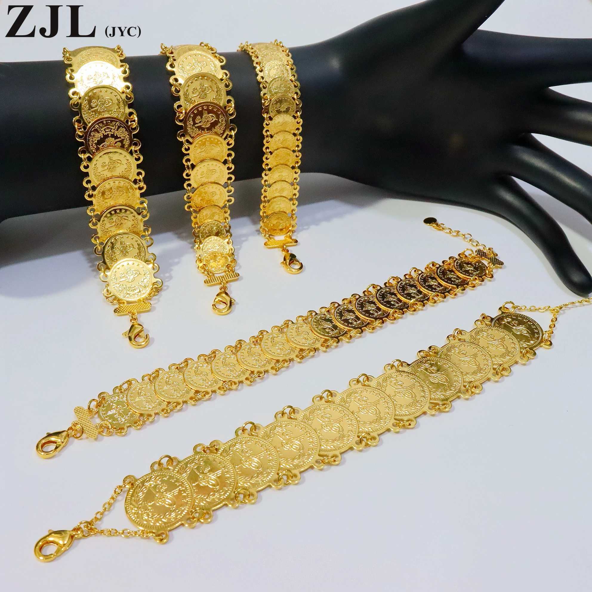 Luxurious 24K Gold-Plated Coin Bracelet with Exquisite Craftsmanship Z250329