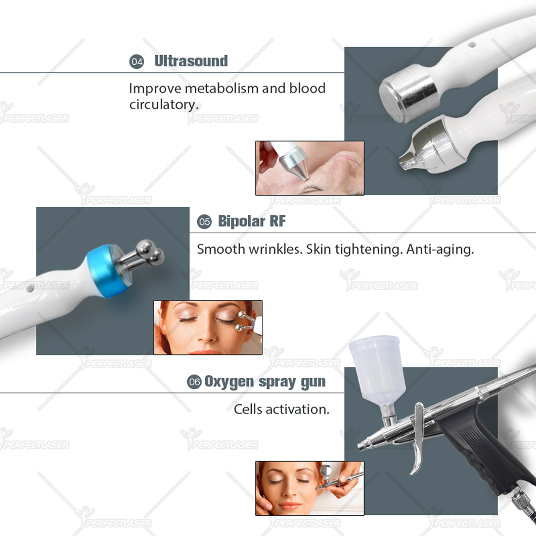 14 IN 1 H2O Dermabrasion Facial Machine Aqua Face Clean Microdermabrasion Professional Oxygen Facial Equipment Crystal Diamond Water Peeling