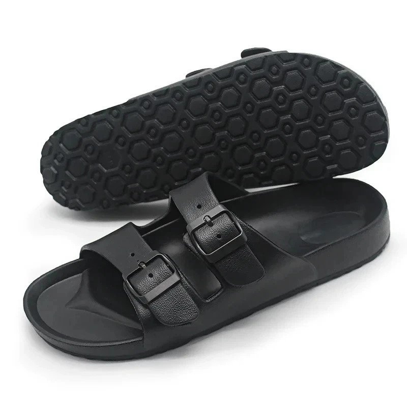 Mens Summer Flip Flops Outdoor Slippers Soft EVA Beach Slippers Home Indoor Slides Comfortable Solid Color Couple Sandals Shoes 250328