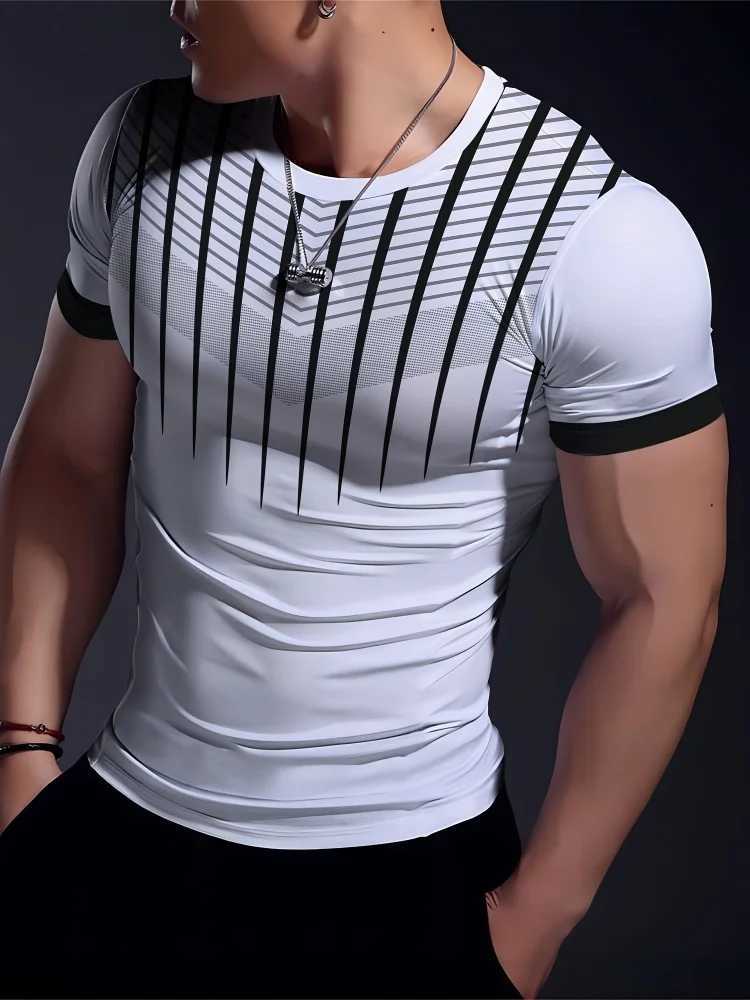 Los Angeles Text Printed Mens Sports T-shirt Summer Daily Casual Mens Short-sleeved Top Outdoor Fashion Mens Fitness T-shirt X250329