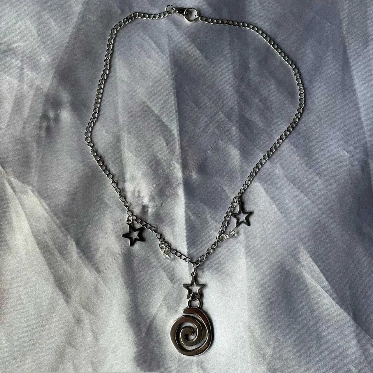 Punk Charm Jewelry Chain Whirlpool Pendant Necklace Retro Star Necklace Womens Fashion Gothic Necklace Accessories Glenger Y250329