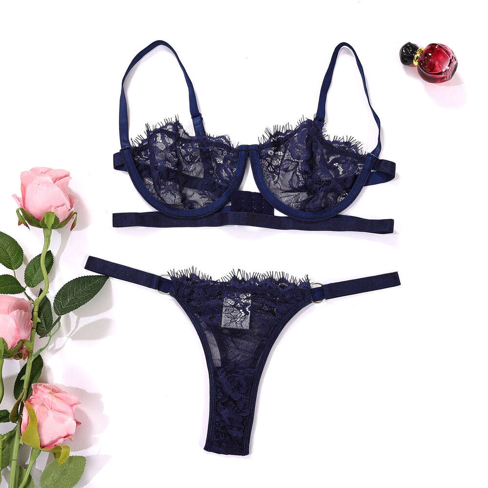 Sexy Lingerie Fun Lace Wrapped Chest Strap Sexy Perspective Seductive Lingerie Set Women S Multi Color Style
