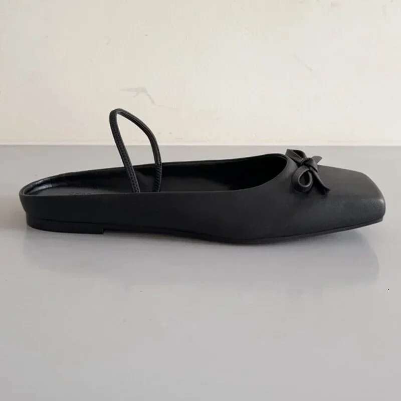 Flat Mules Slipper Square Toe Ballet Shoes Comfy Shallow Slide Women 2025 Autumn New Fashion Sandals Female Atos Mujer