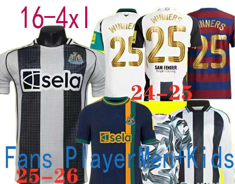ISAK BRUNO G. newcaslte united 25 26 Soccer Jerseys TONALI GORDON newcaste 2025 football shirt JOETON LIVRAMENTO NUFC jersey Men Kids kit Pre Match Kit black