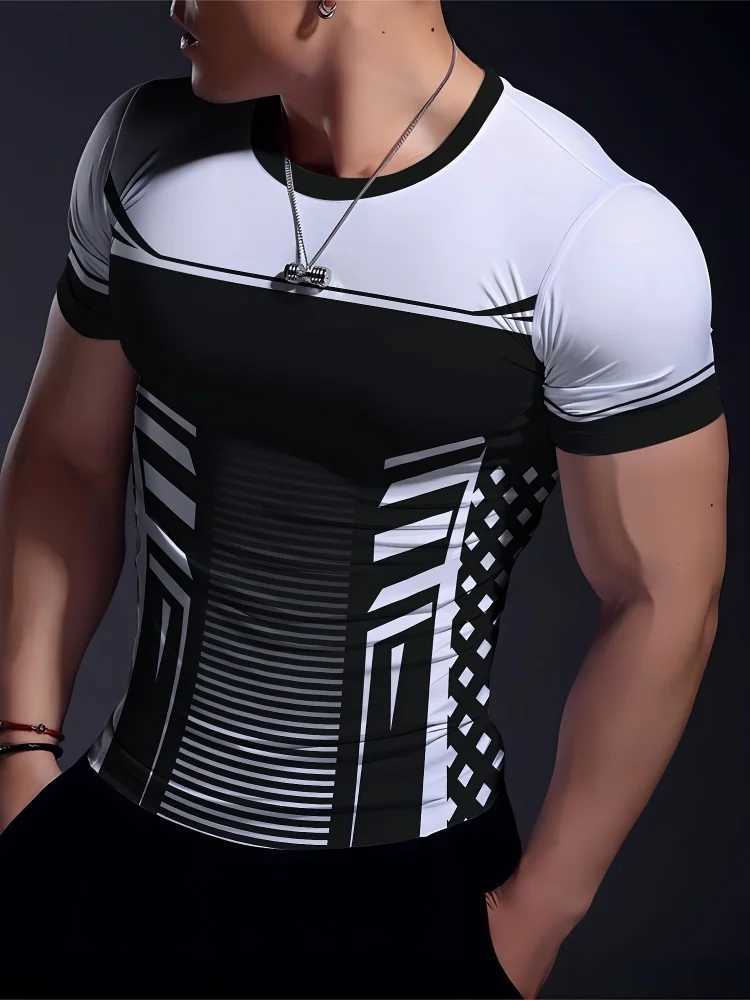 Los Angeles Text Printed Mens Sports T-shirt Summer Daily Casual Mens Short-sleeved Top Outdoor Fashion Mens Fitness T-shirt X250329