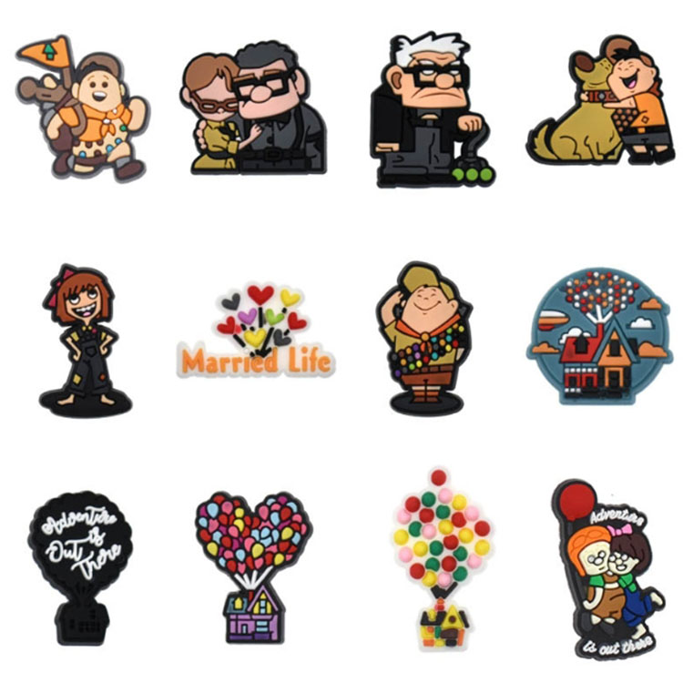 2025 cartoon pattern shoe charms cute movie theme shoecharms buckle pvc soft shoe part accessories gift