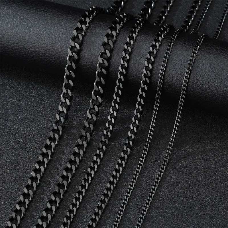 LETAPI Hip Hop Stainless Steel Curled Cuban Chain Necklace for Men and Women Basic Punk Mens Necklace Jewelry Gifts Y250329