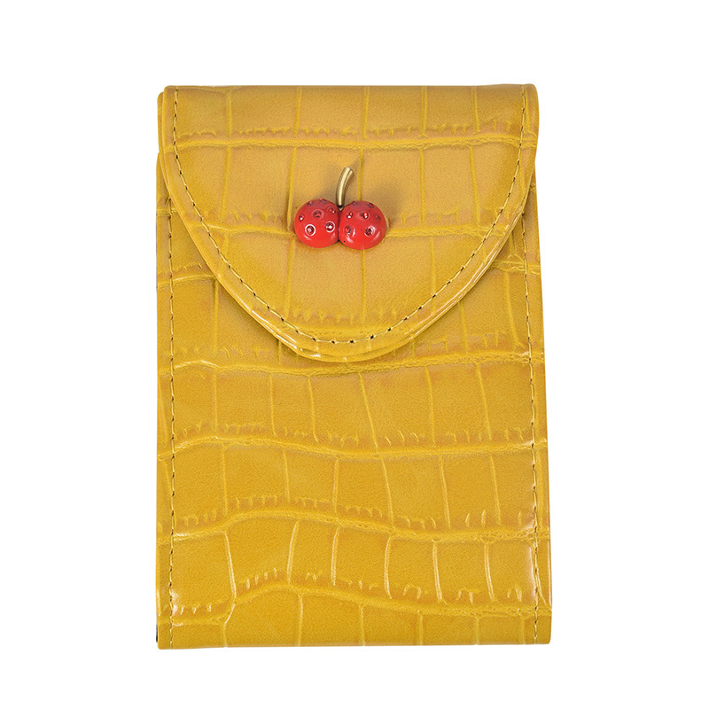 Light Luxury Designer Bag 2025 Spring New Cherry Pattern Organ Card Bag Crocodile Pattern Fashion Multi Functional Handbag Mini Wallet