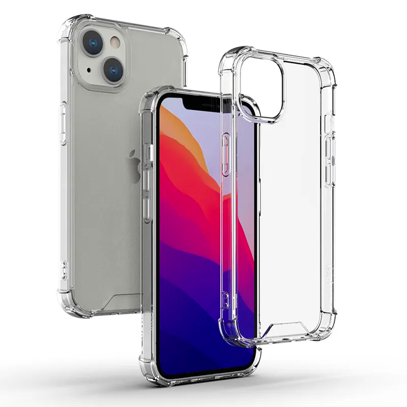 Transparent Shockproof Acrylic Hybrid Armor Hard Phone Cases for iPhone 17 17air 16 16E 15 14 13 12 11 Pro XS Max XR 8 7 6 Plus Samsung S25 S24 S23 S22 S21 S20 Note20 Ultra