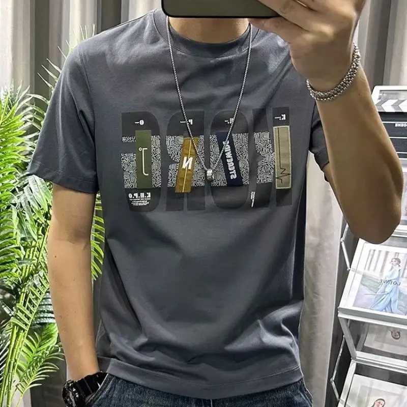 Fashionable summer designer mens T-shirt original brand clothing casual cotton T-shirt mens ONeck short sleeved street clothing ultra-thin T-shirt W25
