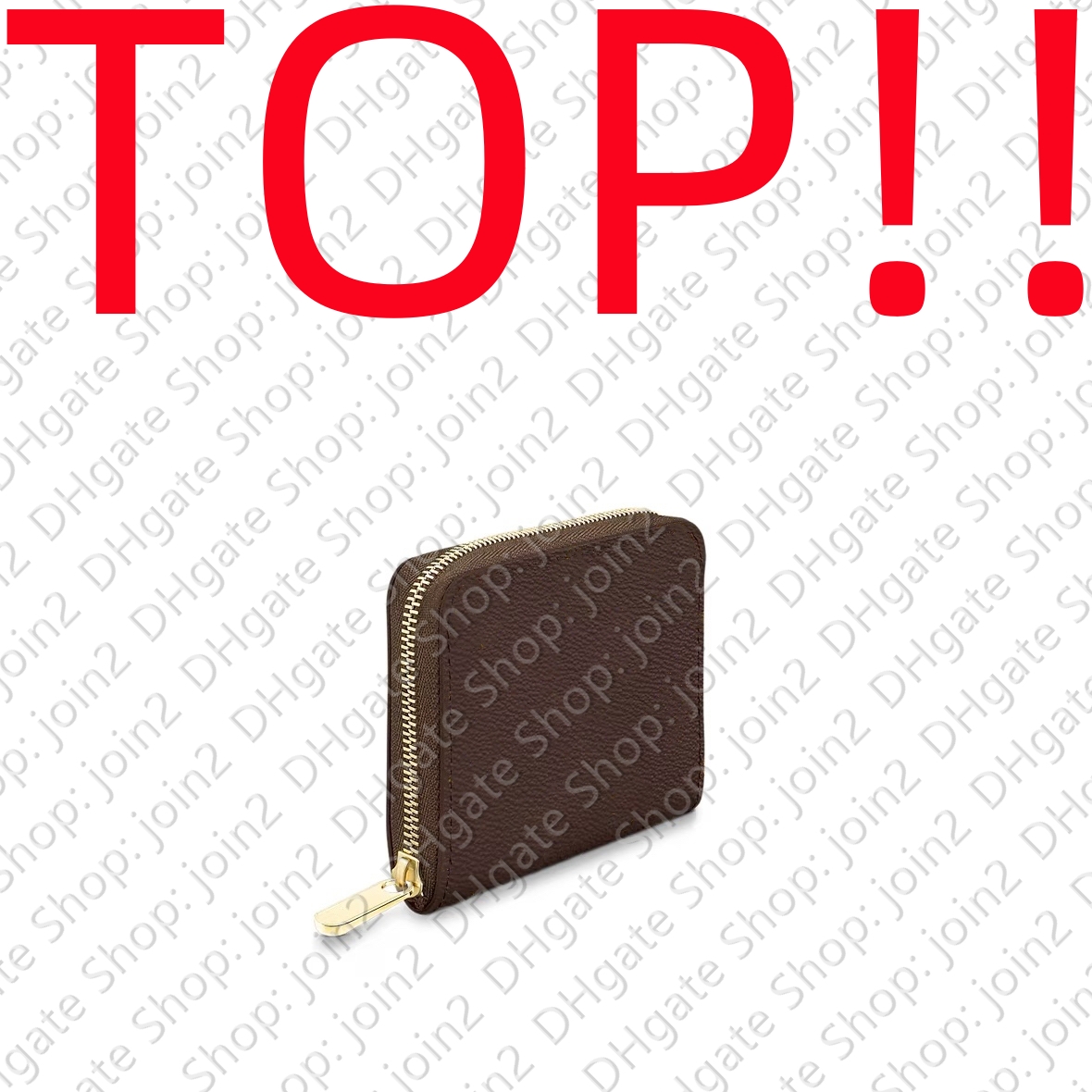 TOP. M60067 ZIPPY COIN PURSE Designer Fashion Women Zipped Card Holder Key Pouch Cles Mini Pochette Accessoires Luxury Sarah Clemence Wallet