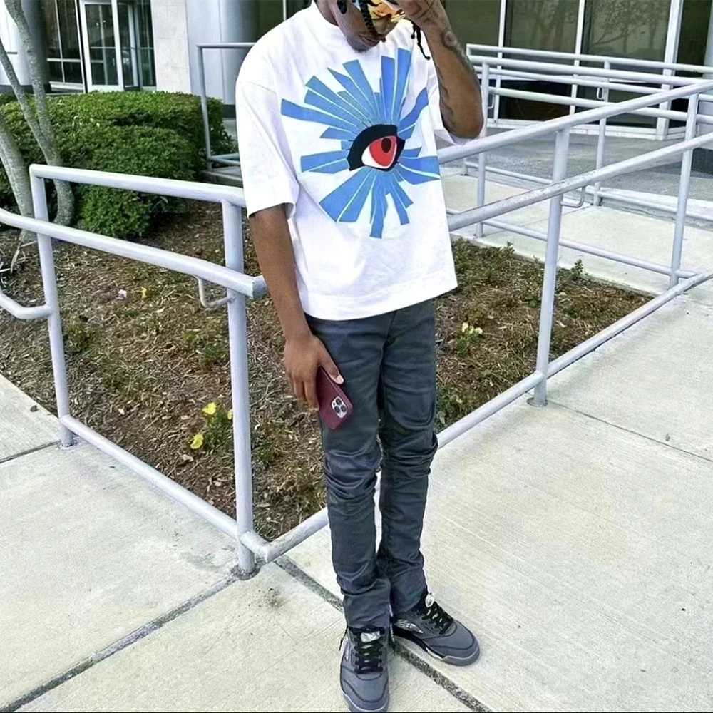 Frog drift Streetwear Fashion Brand HOUSE OF ERRORS Foam Printing Overesized Loose Summer Tee Tops T-shirt For Men X250329