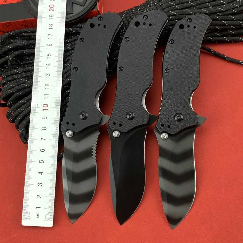 0350 Pocket Folding Knife Half Tooth Tiger pattern Titanium S30V Knife Outdoor Hunting Survival Knives EDC Multipurpose ToolsZ250329