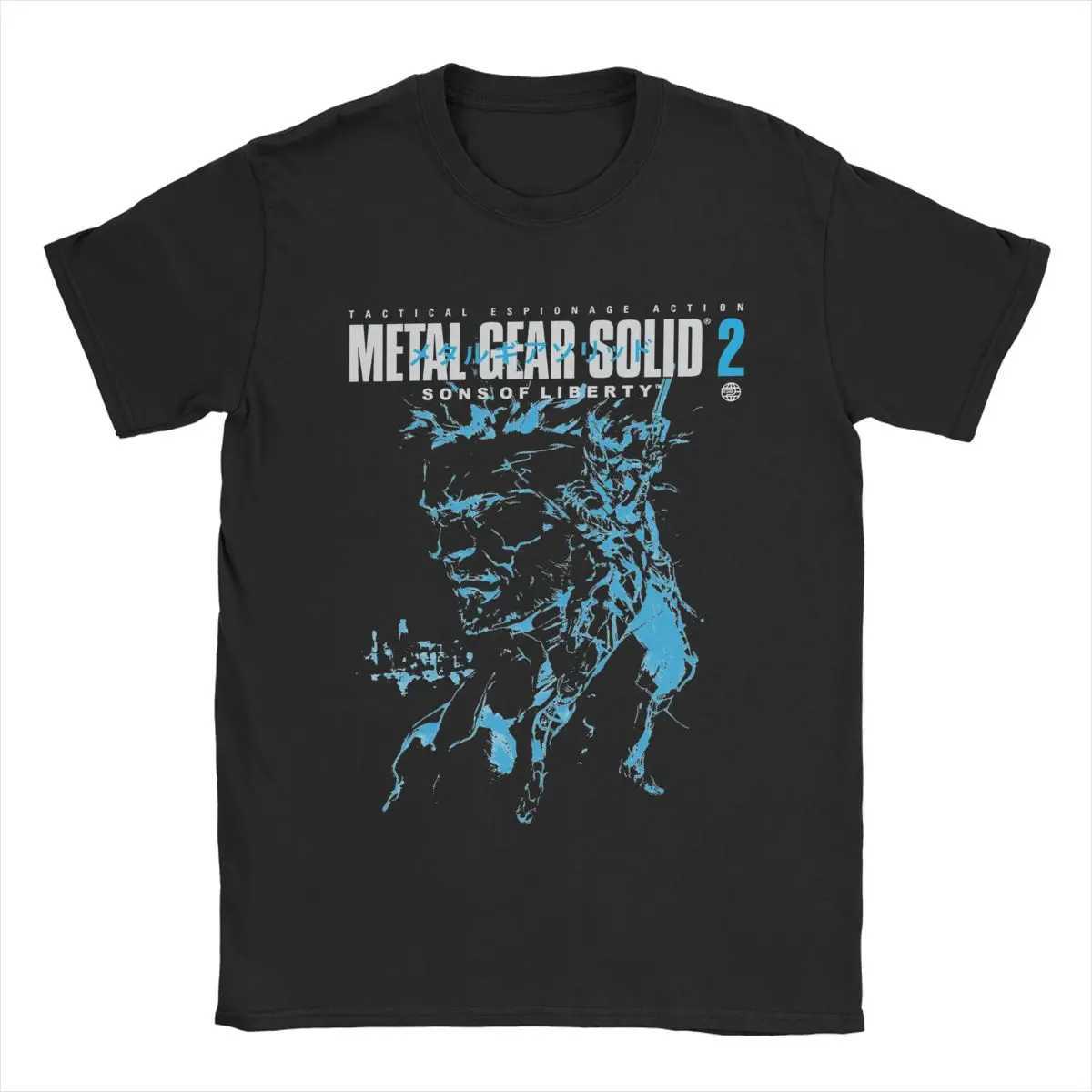 Hipster MGS2 Snake And Raiden Metal Gear Solid T-Shirt Men Crew Neck Pure Cotton T Shirts Short Slve Ts Unique Clothes X2506071
