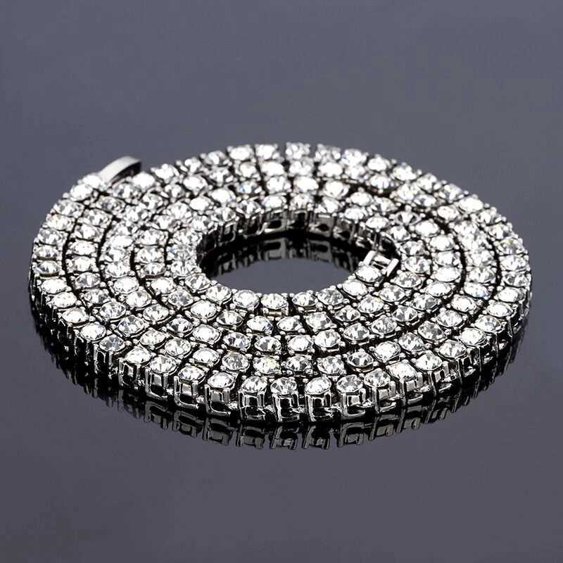 3MM tennis chain hip-hop trend AAA+cubic zirconia teenage girls handmade wedding jewelry on crystal chain 16/18/20/22/24/30 inches A+ Y250329