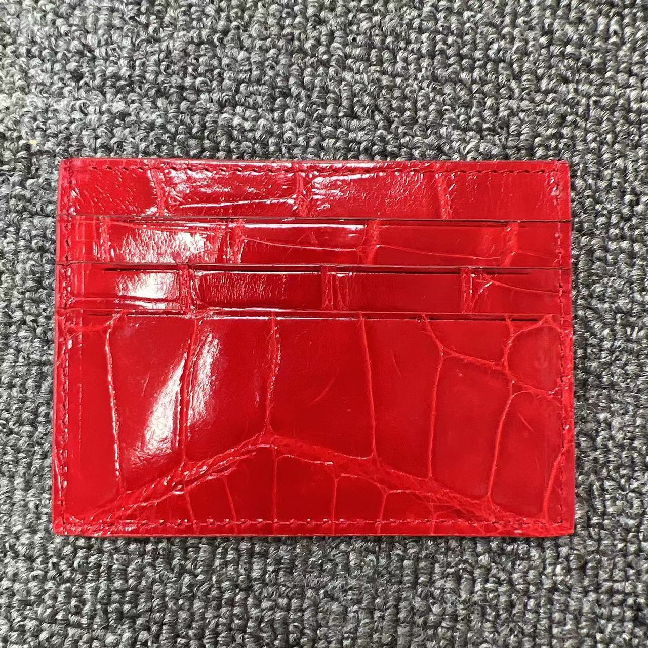 Designer Bag New Light Luxury Crocodile Leather Real Grab Fashion Men's Multi Slot Bag Card Cover Mini Women's Leather Coin Wallet