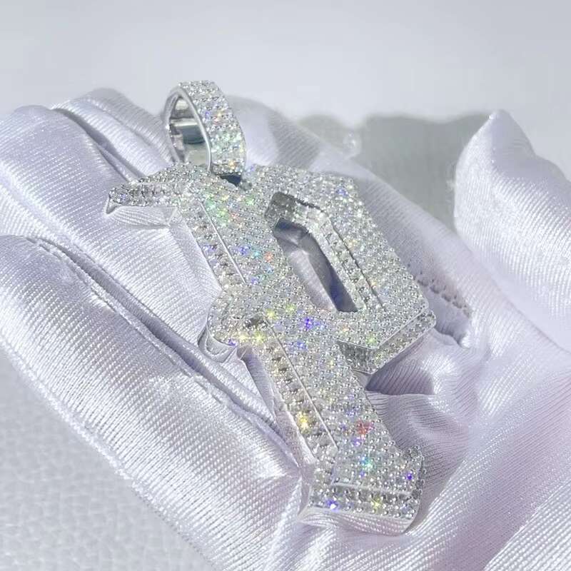 Pass Diamond Tester Hip Hop Iced Out Classic Design Moissanite Diamond Letter Pendant