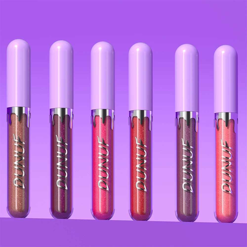 DUNUF 5-Color Set Nourishing and Moisturizing Glass Mirror Gloss Lip Gloss Lasting to Colorful Lip Adhesive SetXJ250329