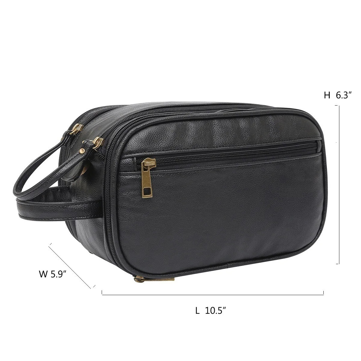 Toiletry Bag for Men Large Travel Shaving Dopp Kit Water-resistant Bathroom Toiletries Organizer PU Leather Cosmetic Bags 250328