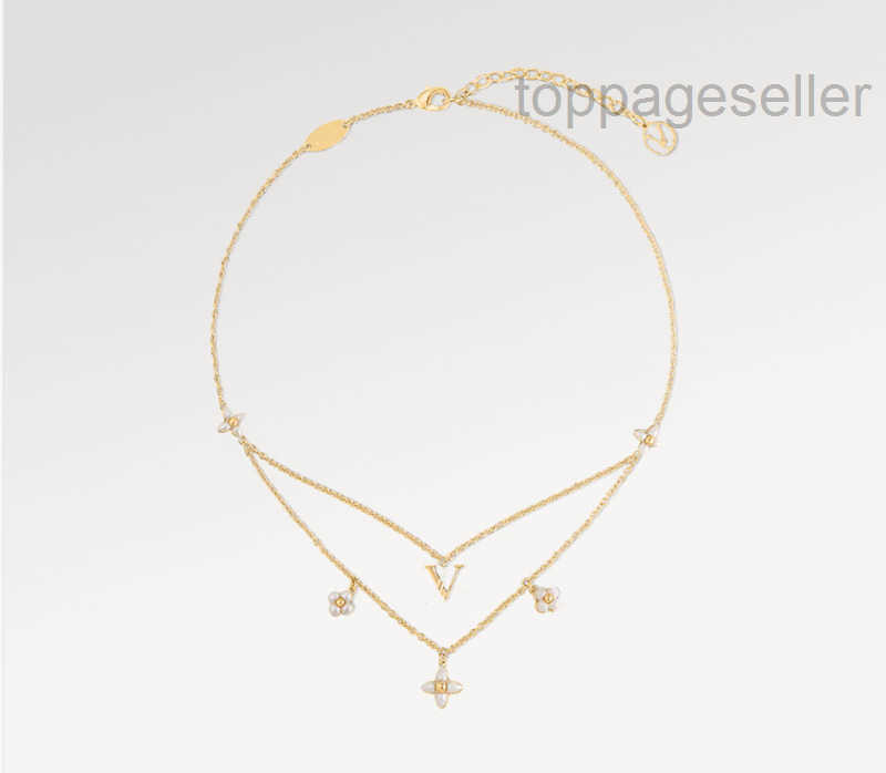 Designer Jewelrys Jewelrys Designer pendant necklace fashion jewelry flower design 18k gold plated chain for woman trendy necklaces jewelry