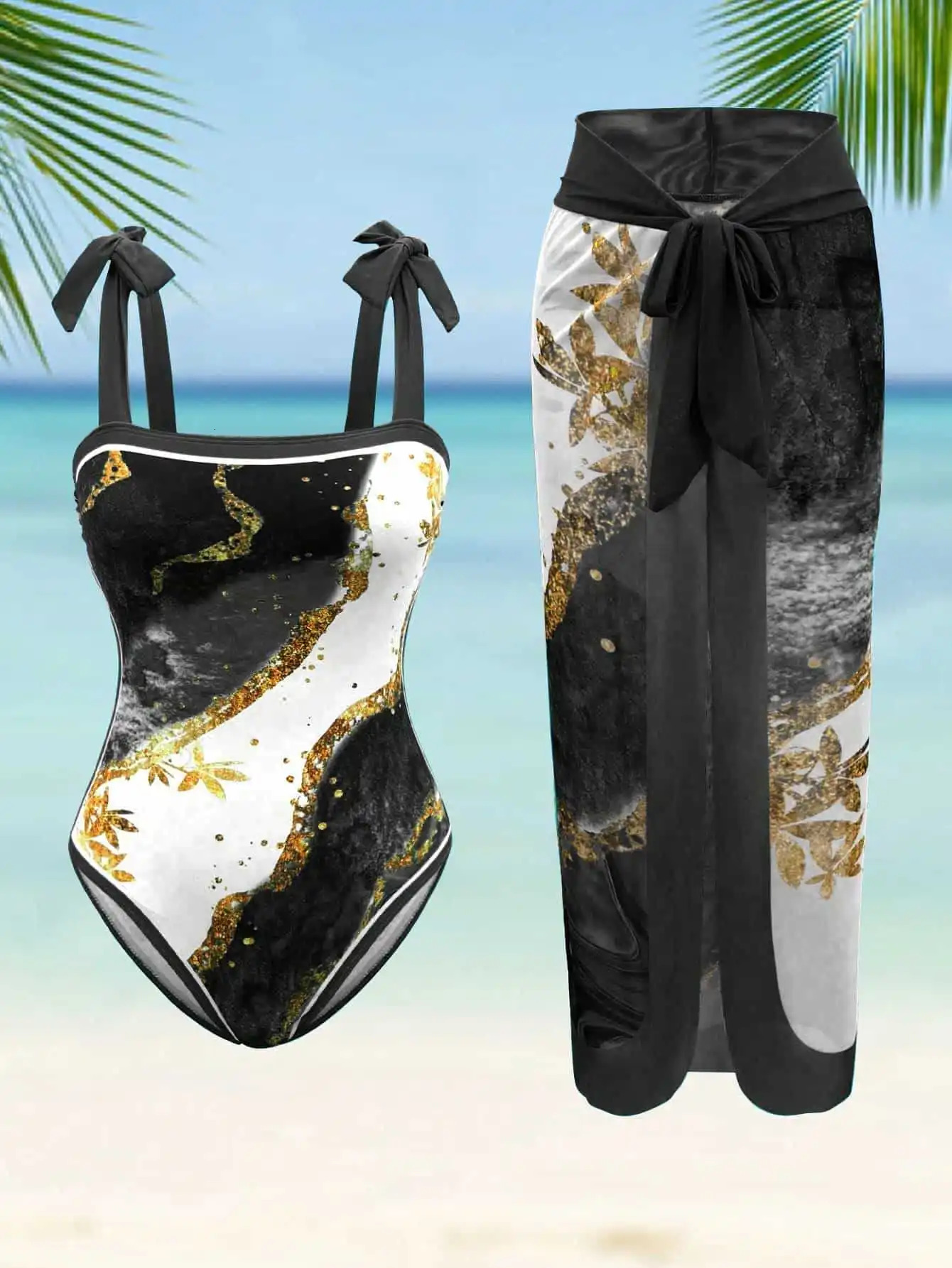 Womens onepiece swimsuit plus size push up large floral swimming beach suit with cover 250322Z