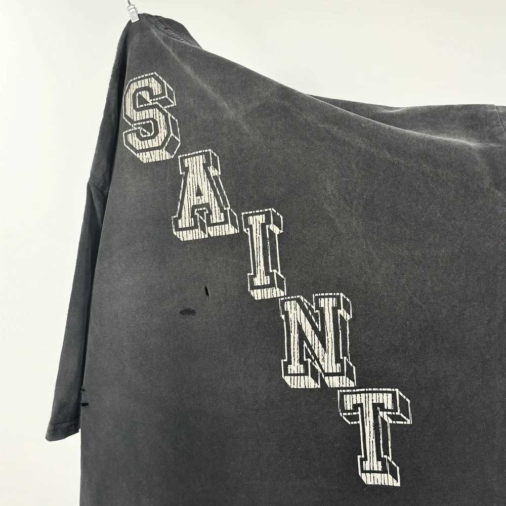 Yao Fashion SAINT OF MICHAEL Casual Graphics Print Streetwear Oversize HighStreet Vintage Tee Tops Y2k Retro T Shirt For Men X250329