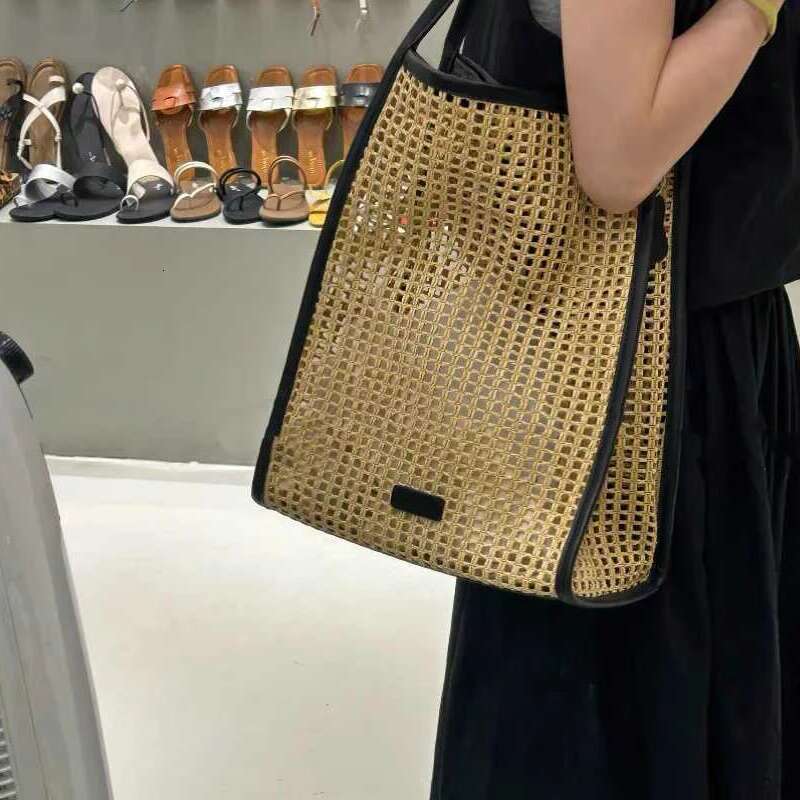 Weave Hollow Out Beach Bags For Women Designer Handbag Purses 2024 New In Casual Vacation Large Capacity Tote Shoulder