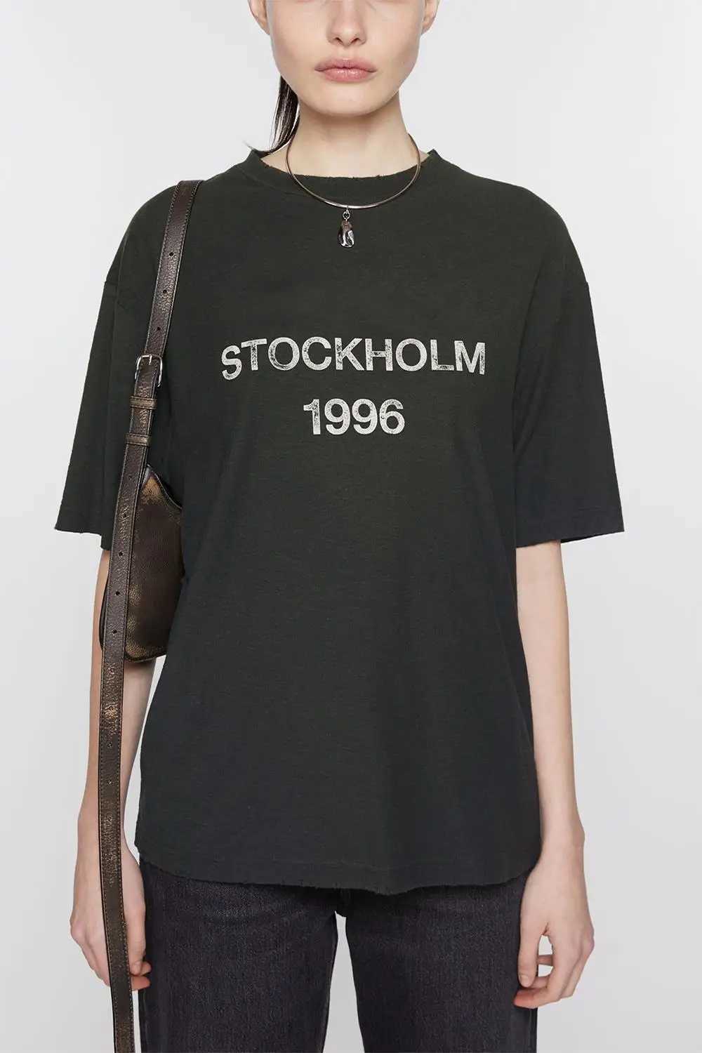 2025 Best Version 1 1 STOCKHOLM 1996 Printed Women Men T shirts tees Hiphop Oversized Men Casual Cotton T shirt Summer Style X250329