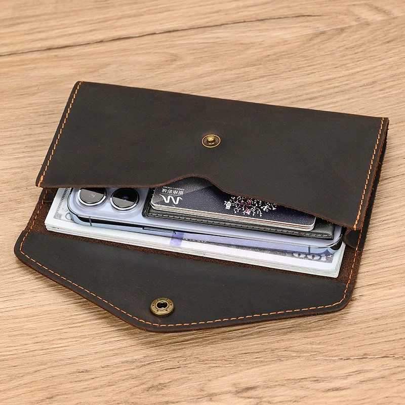 Ultra thin style mens wallet Hassp leather envelope wallet Mey Case Cards ID holder bag genuine cowhide leather mens club walletXJ250329