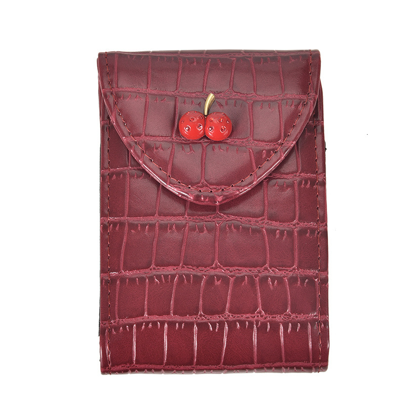Light Luxury Designer Bag 2025 Spring New Cherry Pattern Organ Card Bag Crocodile Pattern Fashion Multi Functional Handbag Mini Wallet
