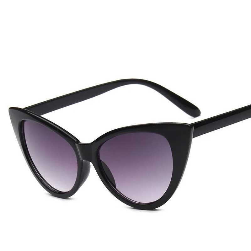HKNA 2022 Vintage Cateye Sunglasses Women Two Sizes Eyewear Women Luxury Brand Glasses Women Cat Eye Oculos De Sol Gafas uv400 Z250329
